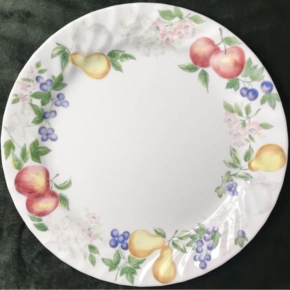 2 Corelle Chutney Dinner Plates 10” Fruits retired pattern - Picture 13 of 16